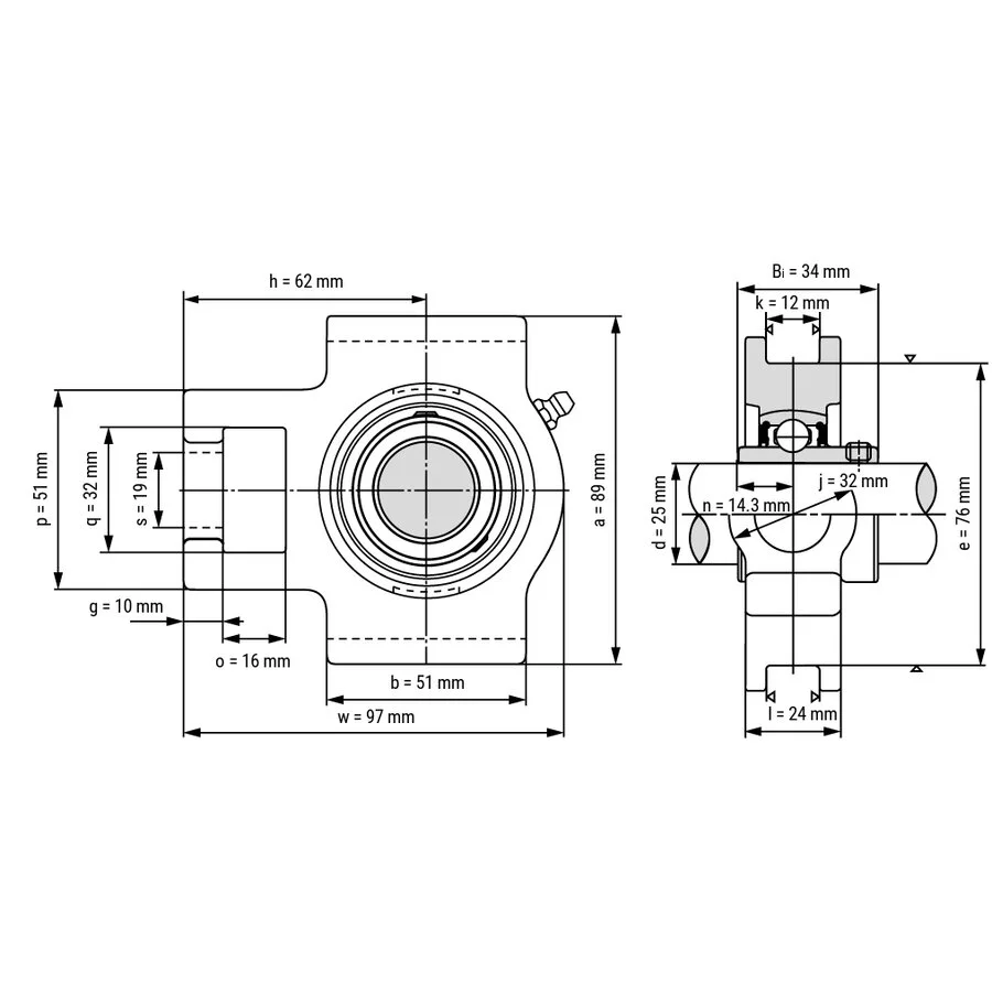 یاتاقان کشویی UCT 205 | مشخصات فنی و کاربرد | Tower Bearing