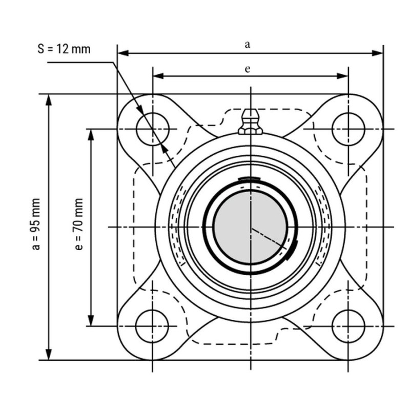 یاتاقان چهارپیچ فلنجی UCF 205 | مشخصات فنی و کاربرد | Tower Bearing